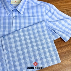 Áo Sơ Mi Nam Tay Ngắn John Henry họa tiết Caro WS25SS44C-SDBB