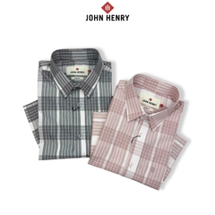 Áo Sơ Mi Nam Tay Ngắn John Henry Caro WS25FH88P-SDBB