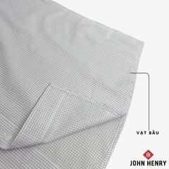 Áo Sơ Mi Nam Tay Ngắn John Henry họa tiết Caro WS25SS36T-SDBB