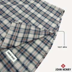 Áo Sơ Mi Nam Tay Dài John Henry, họa tiết Caro WS25SS35T-LCBB