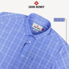 Áo Sơ Mi Nam Ngắn Tay John Henry Form Ôm WS25SS50T-SD