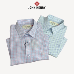 Áo Sơ Mi Nam Tay Ngắn John Henry họa tiết WS25SS05T-SDBB