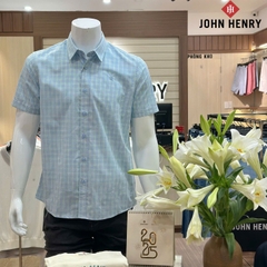 Áo Sơ Mi Nam Tay Ngắn John Henry họa tiết WS25SS05T-SDBB
