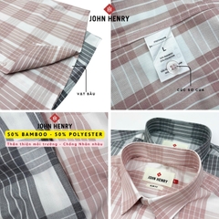 Áo Sơ Mi Nam Tay Ngắn John Henry Caro WS25FH88P-SDBB