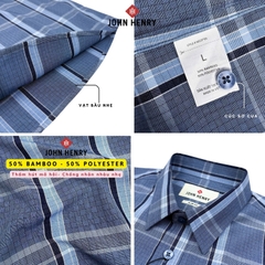 Áo Sơ Mi Nam Tay Ngắn John Henry Caro WS25FH85C-SDBB