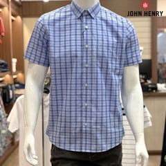 Áo Sơ Mi Nam Ngắn Tay John Henry Form Ôm WS25SS55C-SD