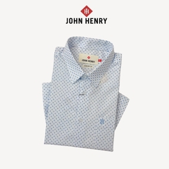 Áo Sơ Mi Nam Ngắn Tay John Henry Họa Tiết Form Ôm WS25SS56P-CF