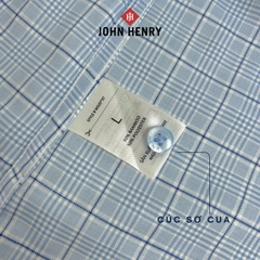 Áo Sơ Mi Nam Tay Ngắn John Henry, họa tiết Caro WS25SS37T-SDBB