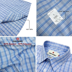 Áo Sơ Mi Nam Tay Ngắn Caro Form Ôm WS25FH65P-SDBB