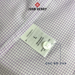 Áo Sơ Mi Nam Tay Ngắn John Henry họa tiết Caro WS25SS36T-SDBB