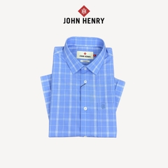 Áo Sơ Mi Nam Ngắn Tay John Henry Form Ôm WS25SS50T-SD