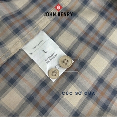 Áo Sơ Mi Nam Tay Dài John Henry, họa tiết Caro WS25SS35T-LCBB
