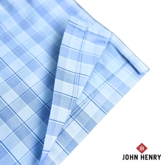 Áo Sơ Mi Nam Tay Ngắn John Henry họa tiết Caro WS25SS44C-SDBB