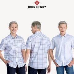 Áo Sơ Mi Nam Ngắn Tay John Henry Caro WS25SS03P-SDBB