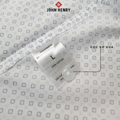 Áo Sơ Mi Nam Ngắn Tay John Henry Họa Tiết Form Ôm WS25SS56P-CF