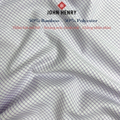 Áo Sơ Mi Nam Tay Ngắn John Henry họa tiết Caro WS25SS36T-SDBB