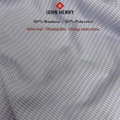 Áo Sơ Mi Nam Tay Ngắn John Henry, họa tiết WS25SS45T-SDBB