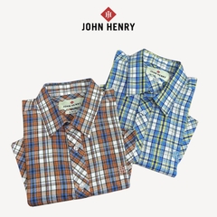 Áo Sơ Mi Nam Ngắn Tay John Henry Form Vừa WS25SS07P-SC