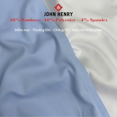 Áo Sơ Mi Nam Tay Ngắn John Henry lịch lãm, thời thượng WS24ES60C-SDBB