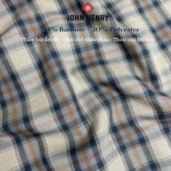 Áo Sơ Mi Nam Tay Dài John Henry, họa tiết Caro WS25SS35T-LCBB