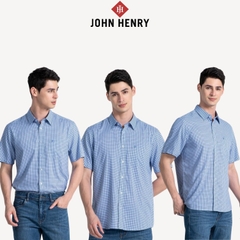 Áo Sơ Mi Nam Tay Ngắn John Henry Caro WS25SS01C-SDBB
