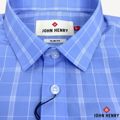 Áo Sơ Mi Nam Ngắn Tay John Henry Form Ôm WS25SS50T-SD