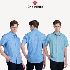 Áo Sơ Mi Ngắn Tay John Henry Form Ôm WS25SS19C-SDBB