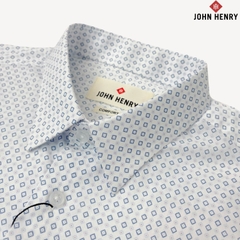 Áo Sơ Mi Nam Ngắn Tay John Henry Họa Tiết Form Ôm WS25SS56P-CF