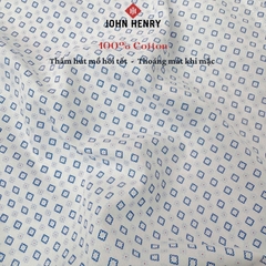 Áo Sơ Mi Nam Ngắn Tay John Henry Họa Tiết Form Ôm WS25SS56P-CF
