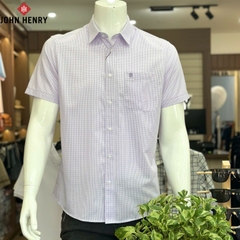 Áo Sơ Mi Nam Tay Ngắn John Henry họa tiết Caro WS25SS36T-SDBB