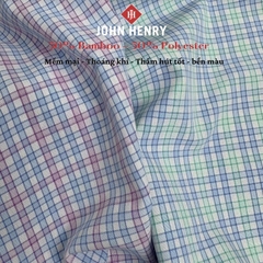 Áo Sơ Mi Nam Tay Ngắn John Henry họa tiết WS25SS05T-SDBB