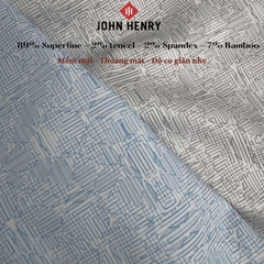 Áo Sơ Mi Nam Tay Ngắn John Henry họa tiết WS25SS26C-SDBB