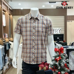 Áo Sơ Mi Nam Ngắn Tay John Henry Form Vừa WS25SS07P-SC