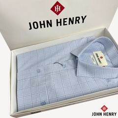 Áo Sơ Mi Nam Tay Ngắn John Henry, họa tiết Caro WS25SS37T-SDBB