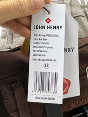 Quần Kaki Nam John Henry KP25SS12C-JNSL - Slim Fit - Form Ôm
