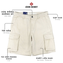 Quần Short Khaki Túi Hộp Nam John Henry  SP25SS03P-AKJN