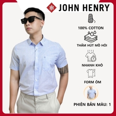 Áo Sơ Mi Nam Tay Ngắn họa tiết, lịch lãm, thời thượng WS25FH100T-SD