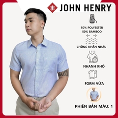 Áo Sơ Mi Nam Tay Ngắn họa tiết, lịch lãm, thời thượng WS25FH81P-SDBB