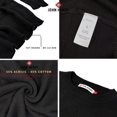 Áo Len Nam Cổ Tròn Tay Ngắn SW25FH08P-LB