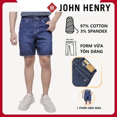 Quần Short Jean Nam John Henry Trẻ Trung Năng Động SP25FH31C-AKJN