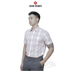 Áo Sơ Mi Nam Tay Ngắn John Henry Caro WS25FH88P-SDBB