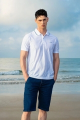 Áo Polo Nam Form Vừa Tay Ngắn Kẻ Sọc KS25SS06C-SCHE