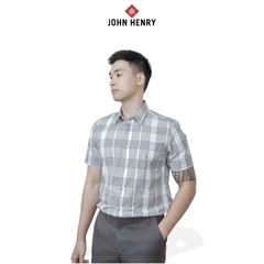 Áo Sơ Mi Nam Tay Ngắn John Henry Caro WS25FH88P-SDBB