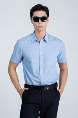 Áo Sơ Mi Tay Ngắn Họa Tiết Form Ôm WS24FH75P-SDBB