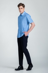 Áo Sơ Mi Ngắn Tay John Henry Form Ôm WS25SS19C-SDBB