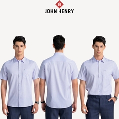 Áo Sơ Mi Nam Tay Ngắn John Henry họa tiết Caro WS25SS36T-SDBB