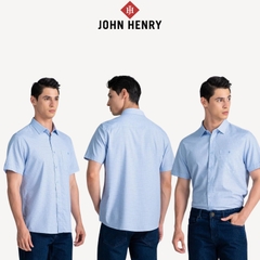 Áo Sơ Mi Nam Tay Ngắn John Henry, họa tiết Caro WS25SS37T-SDBB