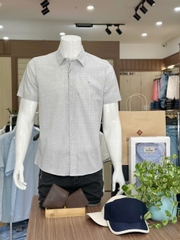 Áo Sơ Mi Nam Tay Ngắn John Henry, họa tiết WS25SS29P-SC