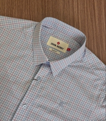 Áo Sơ Mi Nam Tay Ngắn John Henry họa tiết WS25SS05T-SDBB