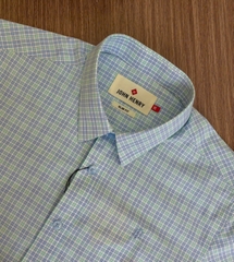 Áo Sơ Mi Nam Tay Ngắn John Henry họa tiết WS25SS05T-SDBB